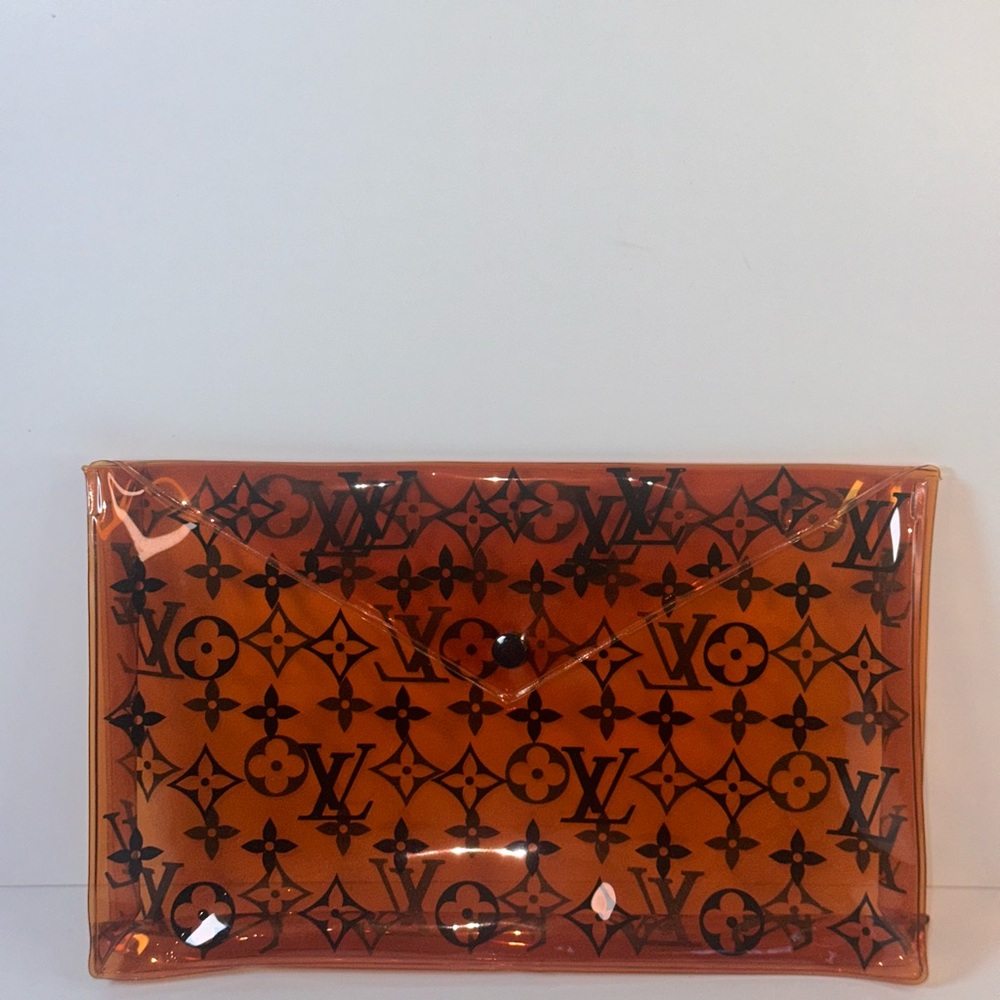 Louis Vuitton PVC Monogram Printed Envelope Pouch Orange - Picture 3 of 12